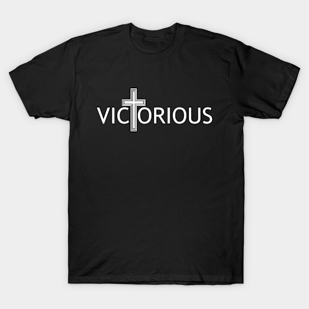 Victorious, Jesus,Christ,Cross,Bible verse,Scripture,Christian,T Shirts, Tshirts, T-Shirts,Tees,Gifts, Apparels,Store T-Shirt by JOHN316STORE - Christian Store
